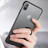 Luxury Frameless Matte Case for iPhone with Rings