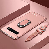 Ultra Thin 3 IN 1 Plating Magnetic Ring Holder Case For Samsung S10 S10 Plus S10E Note 9/8 S9 S8/Plus S7 S6/Edge With FREE Strap