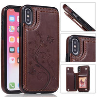 Luxury Retro Floral Wallet Leather Card Holder Kickstand Case For iPhone X XR XS MAX 8 7 6S 6 Plus