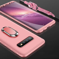 360° Full Protection 3 IN 1 Magnetic Ring Holder Case For Samsung Note 10 S10/Plus/E Note 9/8 S9 S8/Plus S7/Edge With FREE Strap