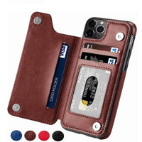 Retro PU Leather Flip Wallet Holder Cover For iPhone12/12 Pro/12 Pro max/12 Mini/11/11Pro/11Pro max