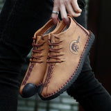 Shoes - Fashion Men's High Quality Leather Plush Lining Casual Boots