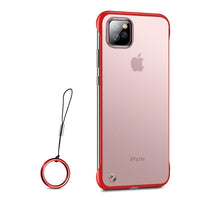 Luxury Frameless Matte Case for iPhone with Rings