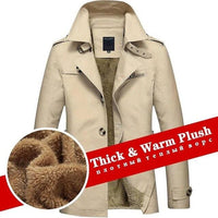 Warm Fleece Outwear Windbreaker Jacket Casual Trench Coat