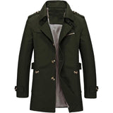 Warm Fleece Outwear Windbreaker Jacket Casual Trench Coat