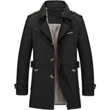 Warm Fleece Outwear Windbreaker Jacket Casual Trench Coat