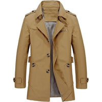 Warm Fleece Outwear Windbreaker Jacket Casual Trench Coat