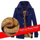 Warm Fleece Outwear Windbreaker Jacket Casual Trench Coat