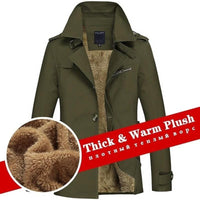 Warm Fleece Outwear Windbreaker Jacket Casual Trench Coat