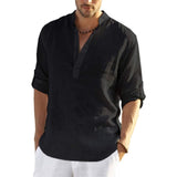 Men Casual Cotton Linen Shirts