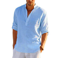 Men Casual Cotton Linen Shirts