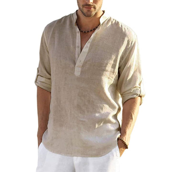 Men Casual Cotton Linen Shirts