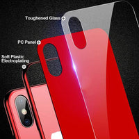 Plating Tempered Glass Phone Case For iphone XS Max XS XR X  (Buy 2 Get 5% OFF, 3 Get 10% OFF)