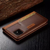 Luxury Leather Flip Magnetic Case For iPhone 12