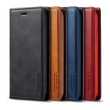 Luxury Leather Flip Magnetic Case For iPhone 12