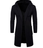 Clothing -New Men's Solid Knit Trench Coat Jacket