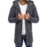 Clothing -New Men's Solid Knit Trench Coat Jacket