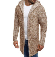 Clothing -New Men's Solid Knit Trench Coat Jacket