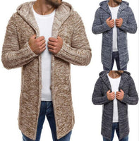 Clothing -New Men's Solid Knit Trench Coat Jacket