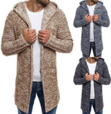 Clothing -New Men's Solid Knit Trench Coat Jacket