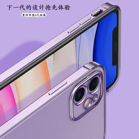 Luxury Square Soft Plating Clear Case For iPhone