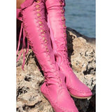 Handmade Comfortable Bohemian Leatherette Moccasin Boots