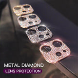 Bling Diamond Metal Camera Lens Protection for iPhone 12/11 Series