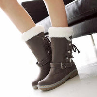 Outdoor Keep Warm Fur Boots Waterproof Women's Snow Boots