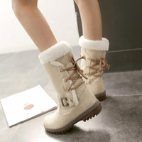 Outdoor Keep Warm Fur Boots Waterproof Women's Snow Boots