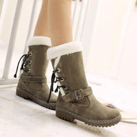 Outdoor Keep Warm Fur Boots Waterproof Women's Snow Boots