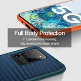 Luxury Shockproof Anti-Slip Fiber Texture Back Cover For Samsung Galaxy S20/S20ultra/S20Plus/note 20/note20ultra/note 10plus