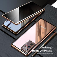 Anti Peeping Privacy Glass Metal Magnetic Case for Samsung Galaxy Note 20/Note 20 Ultra(Buy 2 Get 10% Off)