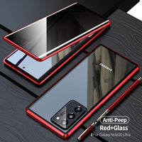 Anti Peeping Privacy Glass Metal Magnetic Case for Samsung Galaxy Note 20/Note 20 Ultra(Buy 2 Get 10% Off)