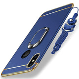 Phone Case - Luxury Ultra Thin 3 IN 1 Plating Magnetic Ring Holder Case For iPhone X/XR/XS/XS Max 8 7 6S 6/Plus