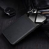 Luxury Ultra Slim Shockproof Leather Glass Case For iPhone X XR XS MAX 8 7 6S 6Plus