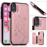 Luxury Retro Floral Wallet Leather Card Holder Kickstand Case For iPhone X XR XS MAX 8 7 6S 6 Plus