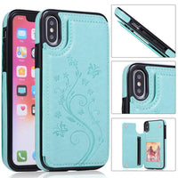 Luxury Retro Floral Wallet Leather Card Holder Kickstand Case For iPhone X XR XS MAX 8 7 6S 6 Plus