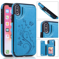 Luxury Retro Floral Wallet Leather Card Holder Kickstand Case For iPhone X XR XS MAX 8 7 6S 6 Plus