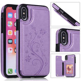 Luxury Retro Floral Wallet Leather Card Holder Kickstand Case For iPhone X XR XS MAX 8 7 6S 6 Plus