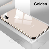 Plating Tempered Glass Phone Case For iphone XS Max XS XR X  (Buy 2 Get 5% OFF, 3 Get 10% OFF)