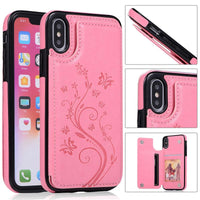 Luxury Retro Floral Wallet Leather Card Holder Kickstand Case For iPhone X XR XS MAX 8 7 6S 6 Plus