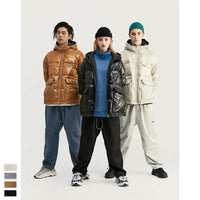 Men Winter Portability Warm White Duck Down Hooded Down Jacket Coat