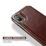 iPhone Case - Luxury Retro Leather Card Slot Holder Case For iPhone X/XR/XS/MAX/8/7/6S/6/Plus