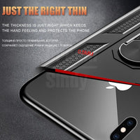 Phone Case - Shockproof Armor Bumper Magnetic Ring Holder Case For iPhone X XR XS MAX 8 7 6S 6/Plus