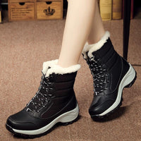 Women's Shoes - Winter Non-slip Waterproof Platform Fur Boots