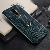 Luxury Crocodile Leather Car Magnetic Case for Samsung Galaxy S9 S8 Note 9 8