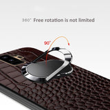 Luxury Crocodile Leather Car Magnetic Case for Samsung Galaxy S9 S8 Note 9 8