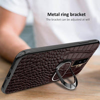 Luxury Crocodile Leather Car Magnetic Case for Samsung Galaxy S9 S8 Note 9 8