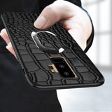 Luxury Crocodile Leather Car Magnetic Case for Samsung Galaxy S9 S8 Note 9 8