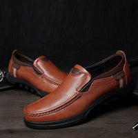 Shoes - Plus Size Top Men Genuine Leather Flat Comfy Shoes